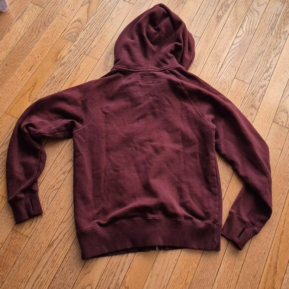 Roots Full Zip Hoodie Maroon/Burgundy Small - Picture 7 of 9
